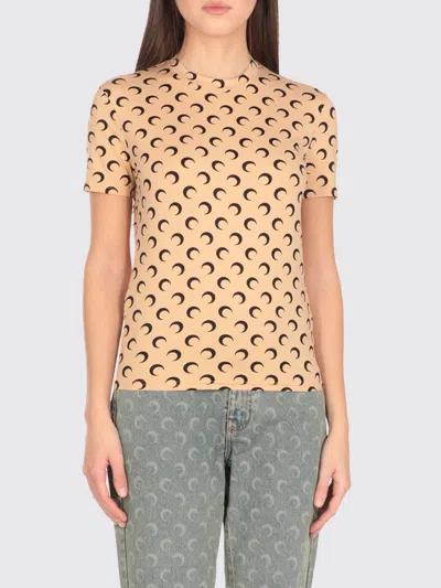 Marine Serre Tシャツ  レディース カラー ベージュ In Nude