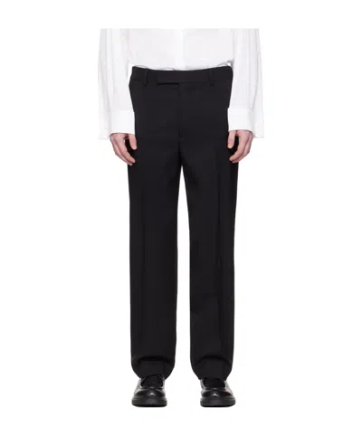 Marine Serre Twill Casual Pants In Black