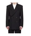 Marine Serre Twill Fitted Blazer In Black