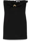 Marine Serre Minikleid Aus Twill In Schwarz