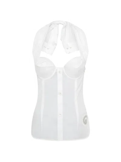 Marine Serre Upc Shirts Top In White