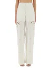 Marine Serre Women Upcycled Linen Pants In White