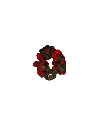 Marine Serre Upcycled Silk Scarves Scrunchie In Multi