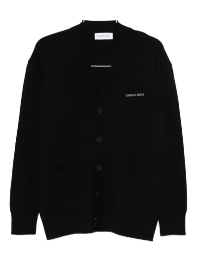 Marine Serre V-neck Cardigan In Black
