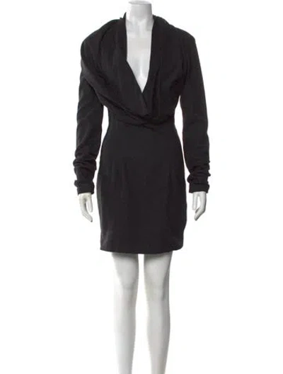 Pre-owned Marine Serre Vintage Midi Length Dress In Black