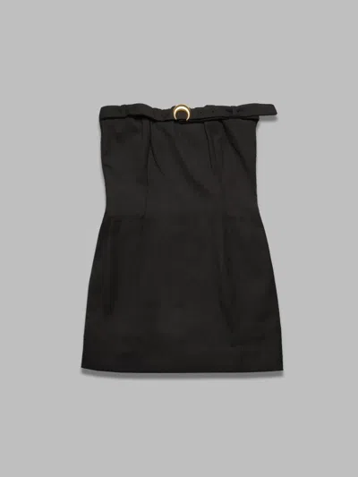MARINE SERRE VIRGIN WOOL TWILL MINI DRESS - MADE IN ITALY