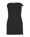 Marine Serre Virgin Wool Twill Mini Dress In Black