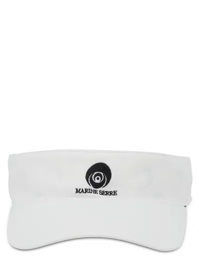 Marine Serre Visiera Con Logo In White