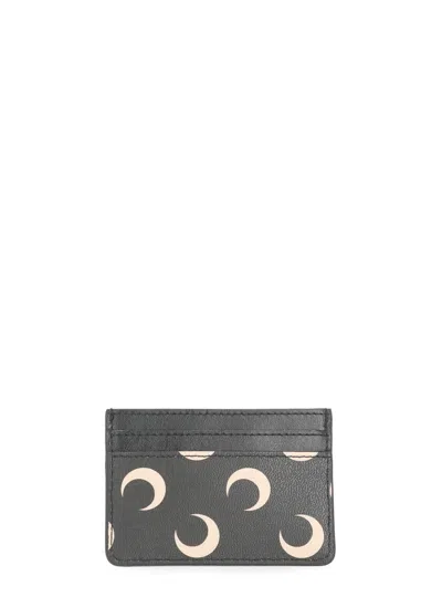 Marine Serre Moon Canvas Card Holder In Gray