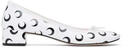 MARINE SERRE WHITE & BLACK REPETTO EDITION CAMILLE BALLET HEELS