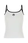 Marine Serre Moon Logo Ribbed Tank Top In White