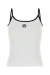 Marine Serre Moon Logo Ribbed Tank Top In White