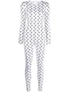 Marine Serre White Crescent Moon-print Jumpsuit