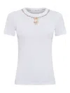 Marine Serre Trompe L Il Jewelry White Jersey Baby Fit T-shirt In White