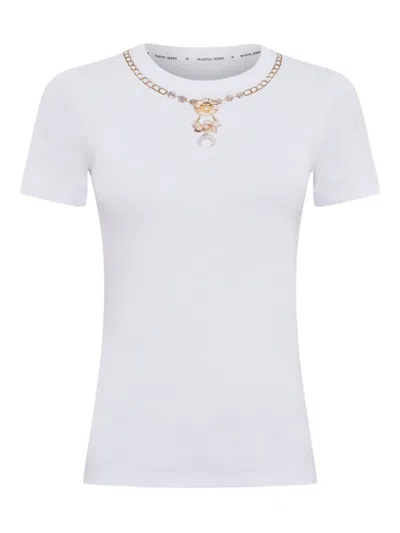 Marine Serre Trompe L Il Jewelry White Jersey Baby Fit T-shirt