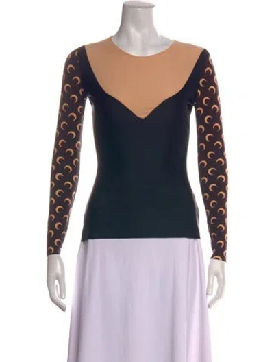 Pre-owned Marine Serre White Line Graphic Print Top In Multicolor