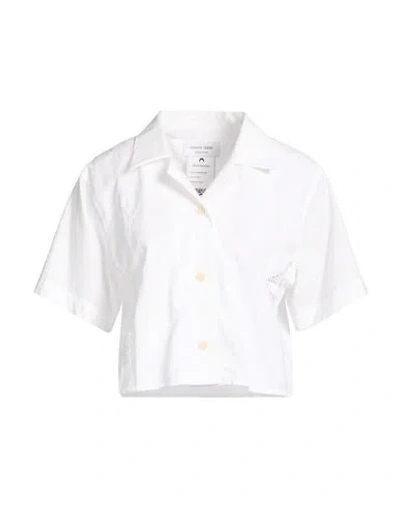 Marine Serre White Line Woman Shirt White Size 12 Cotton