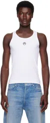 Marine Serre Crescent Moon-embroidered Tank Top In White