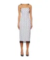 Marine Serre White Recycled Moon Jersey Bustier Midi Dress In Multi