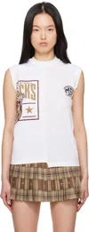 Marine Serre Brown Moon Checks Jacquard Pleated Miniskirt In Wh10 White