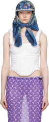 Marine Serre White Regenerated Household Linen Corset Top