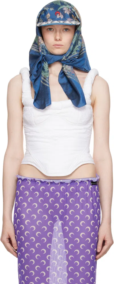 Marine Serre White Regenerated Household Linen Corset Top