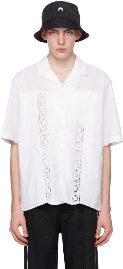 Marine Serre White Regenerated Household Shirt In Wh10 White