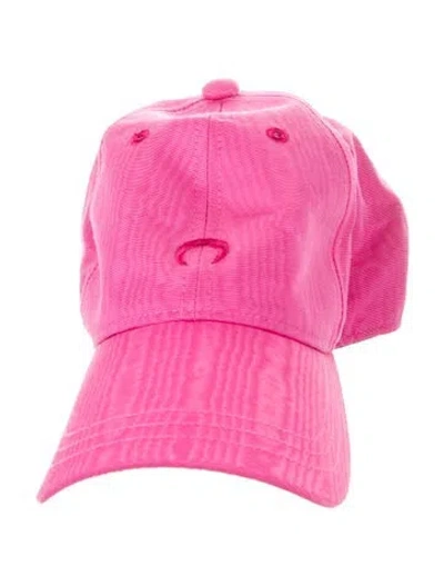 Pre-owned Marine Serre Whiteline Logo Cap In Pink