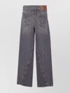 Marine Serre Wide-leg Moon Laser Jeans Pockets In Gray