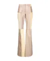 Marine Serre Wide-leg Panelled Trousers In Nude