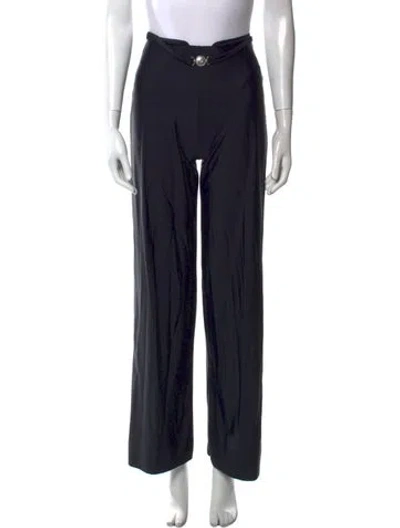 Pre-owned Marine Serre Wide Leg Pants In Black