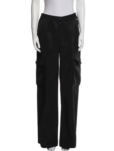 Pre-owned Marine Serre Wide Leg Pants In Black