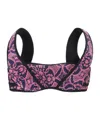 Marine Serre 'oriental Towels' Bralette Top In Pink
