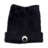 Marine Serre Wild Fluffy Kawaii Beanie In Black