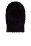 Marine Serre Wild Puffy Knit Balaclava In Black