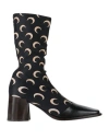 Marine Serre Black All Over Moon Ankle Boots In Black