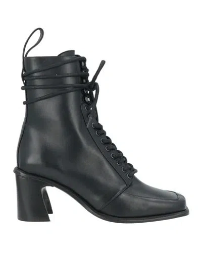 Marine Serre Woman Ankle Boots Black Size 7 Leather
