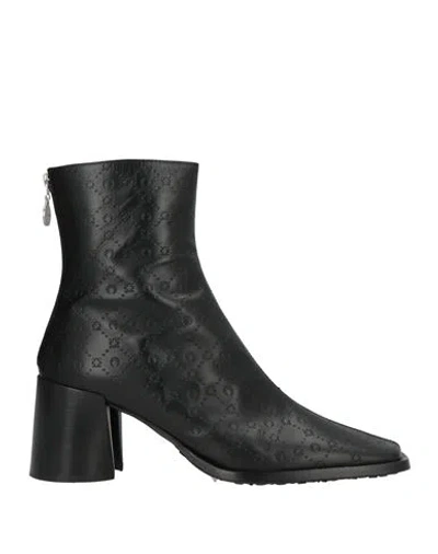 Marine Serre Woman Ankle Boots Black Size 9 Leather