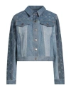 Marine Serre Moonogram Patchwork Denim Jacket In Blue