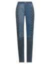 Marine Serre Woman Jeans Blue Size 6 Cotton In Blue