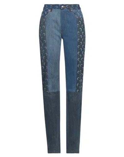 Marine Serre Woman Jeans Blue Size 6 Cotton