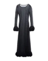 Marine Serre Semi-sheer Maxi Dress In Black