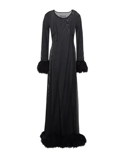 MARINE SERRE MARINE SERRE WOMAN MAXI DRESS BLACK SIZE M POLYAMIDE, ELASTANE, POLYESTER