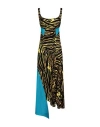 Marine Serre Woman Midi Dress Yellow Size S Viscose, Cupro, Elastane In Yellow