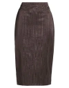 Marine Serre Regenerated Moire Tube Skirt In Brown
