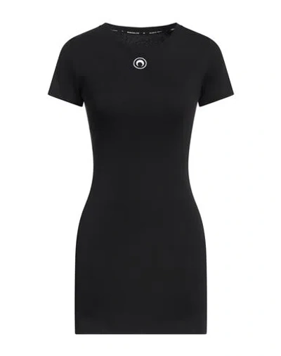 MARINE SERRE MARINE SERRE WOMAN MINI DRESS BLACK SIZE L ORGANIC COTTON