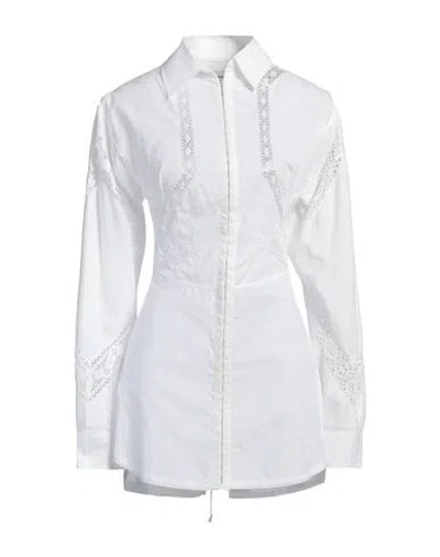 Marine Serre Woman Mini Dress White Size 8 Cotton