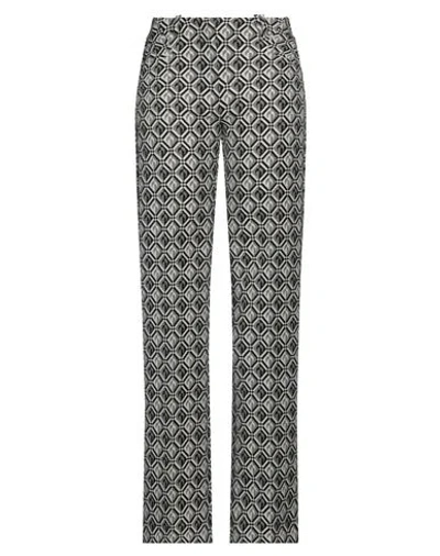 MARINE SERRE MARINE SERRE WOMAN PANTS BLACK SIZE 4 WOOL, RECYCLED POLYESTER