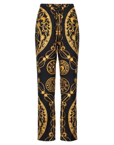 Marine Serre Woman Pants Black Size Xxs Silk