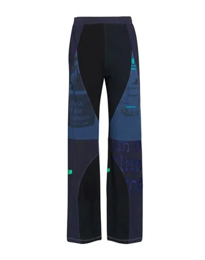 Marine Serre Woman Pants Midnight Blue Size Xl Recycled Polyester, Elastane In Multi